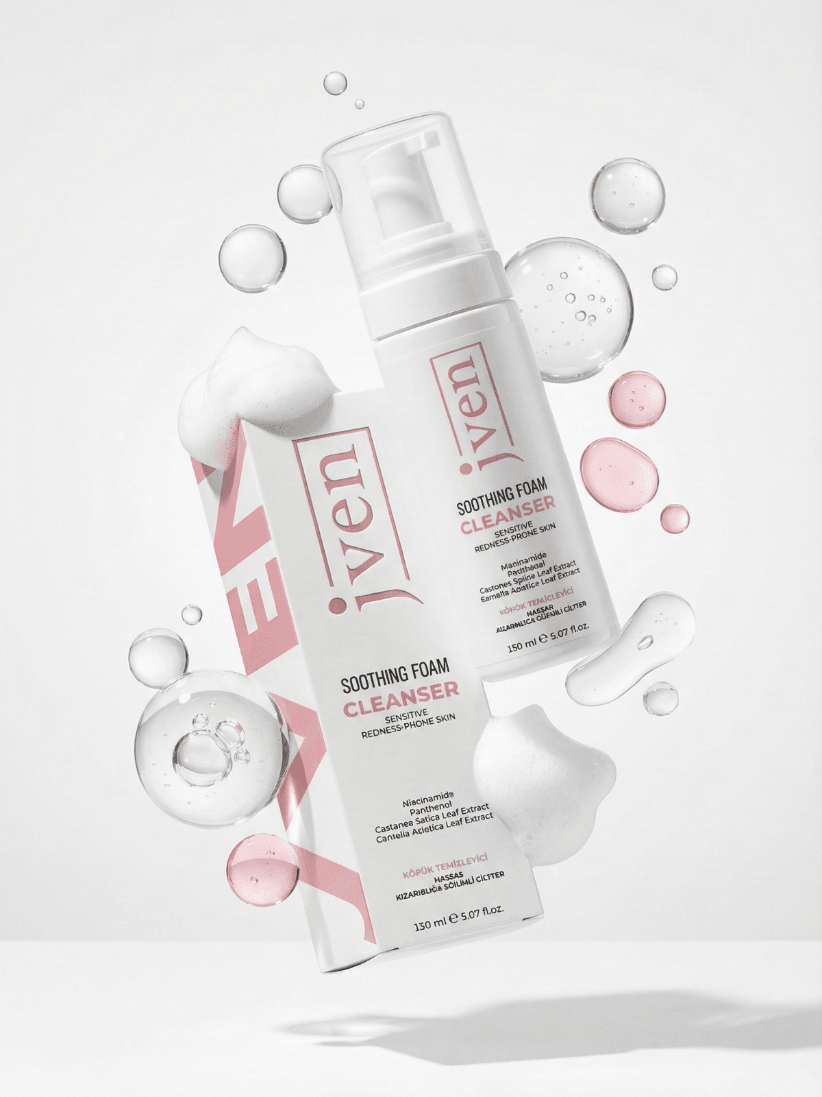 Soothing Foam Cleanser - Hassas Cilt Köpük Temizleyici – dermokozmetik cilt bakım ürünü fotoğrafı