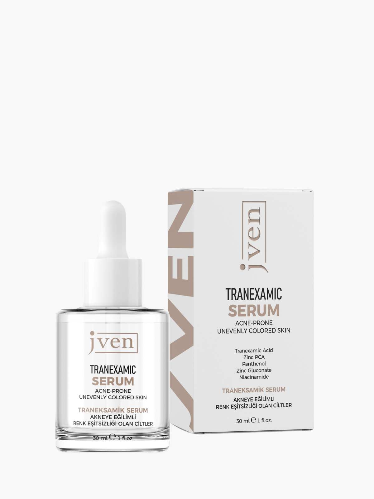 Tranexamic Serum – Tranexamik Acid Ton Eşitleyici Serum – dermokozmetik cilt bakım ürünü fotoğrafı