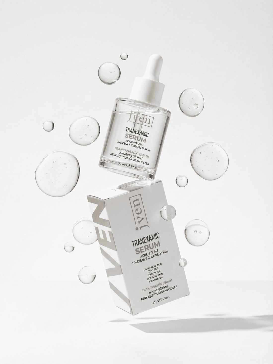 Tranexamic Serum – Tranexamik Acid Ton Eşitleyici Serum – dermokozmetik cilt bakım ürünü fotoğrafı